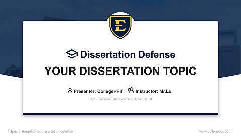 East Tennessee State University Graduation Thesis Defense PPT Template