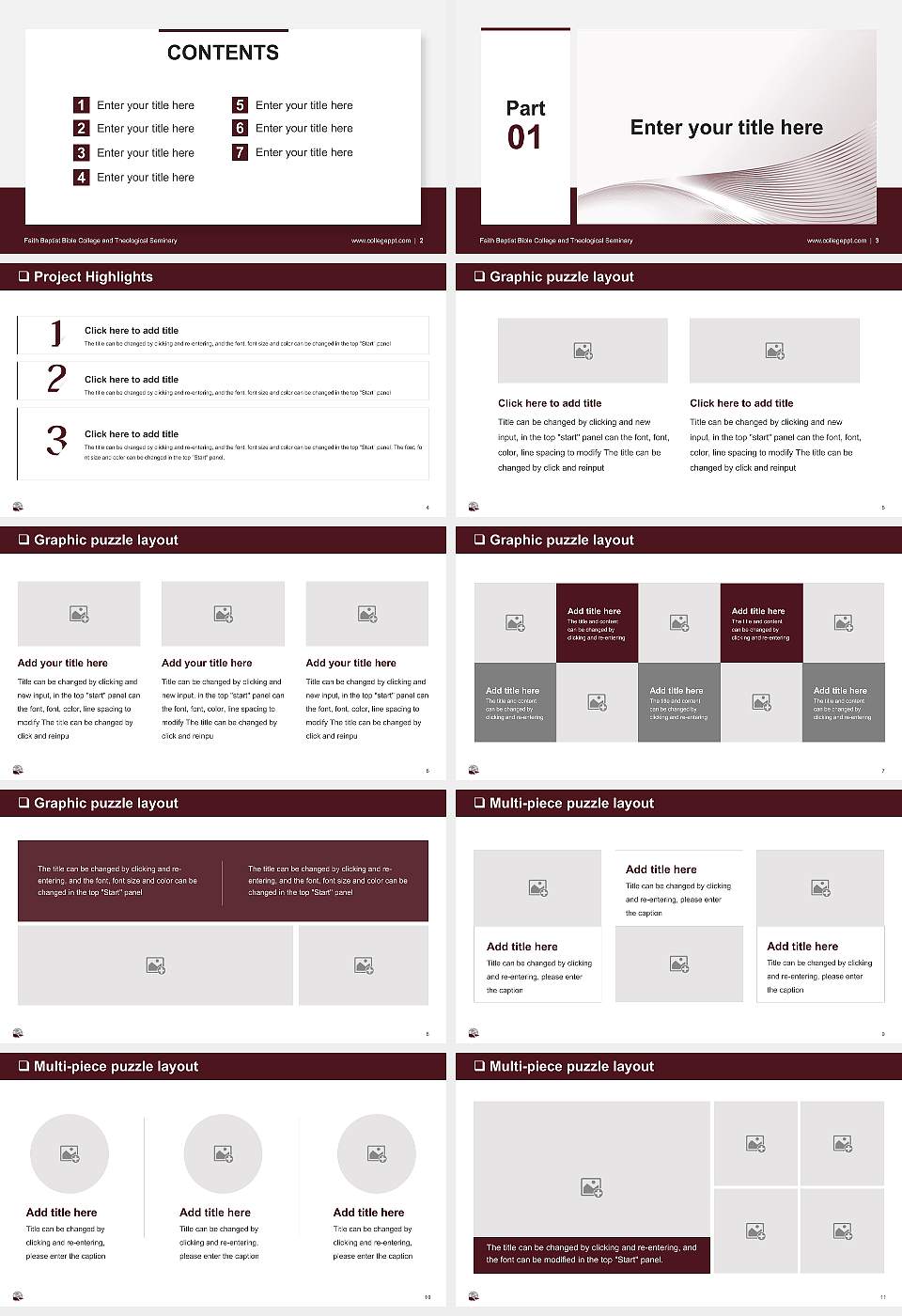 Faith Baptist Bible College and Theological Seminary General Purpose PPT Template16:9 ratio PPT effect preview image2