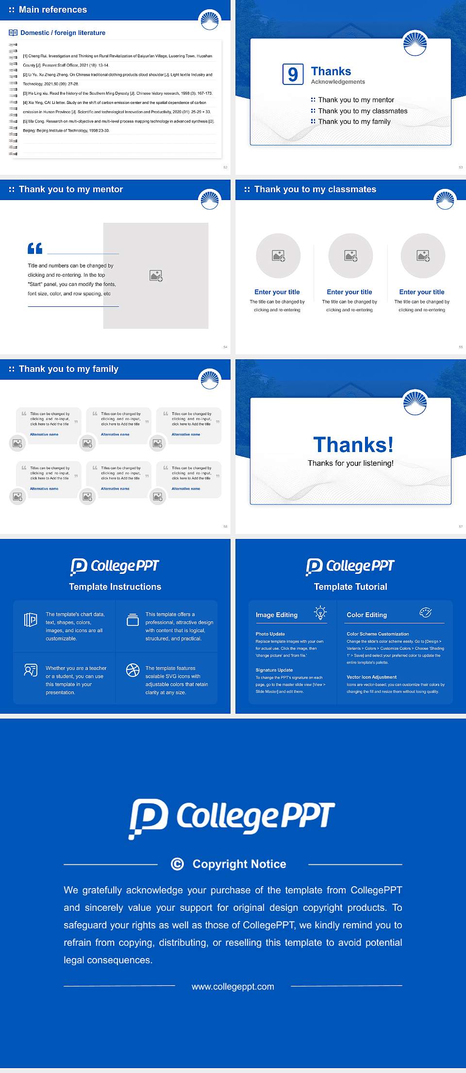 Eastern Mennonite University Graduation Thesis Defense PPT Template4:3 ratio PPT effect preview image7
