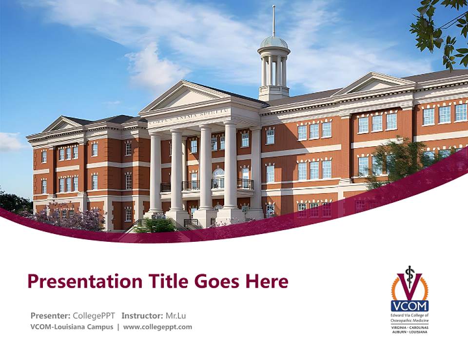 VCOM-Louisiana Campus Course/Courseware Creation PPT Template4:3 ratio PPT effect preview image5