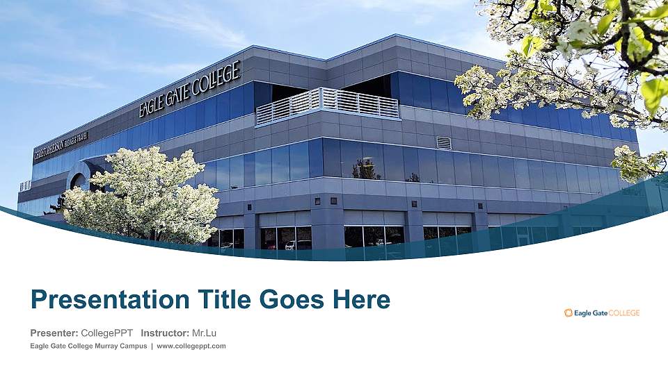 Eagle Gate College Murray Campus Course/Courseware Creation PPT Template16:9 ratio PPT effect preview image