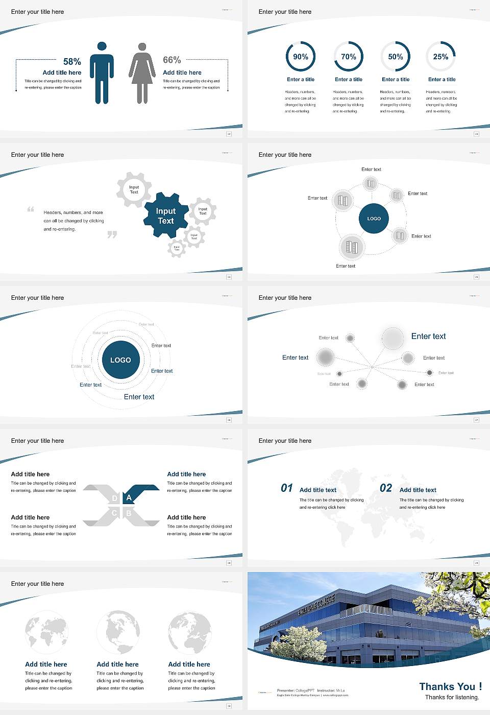 Eagle Gate College Murray Campus Course/Courseware Creation PPT Template16:9 ratio PPT effect preview image4