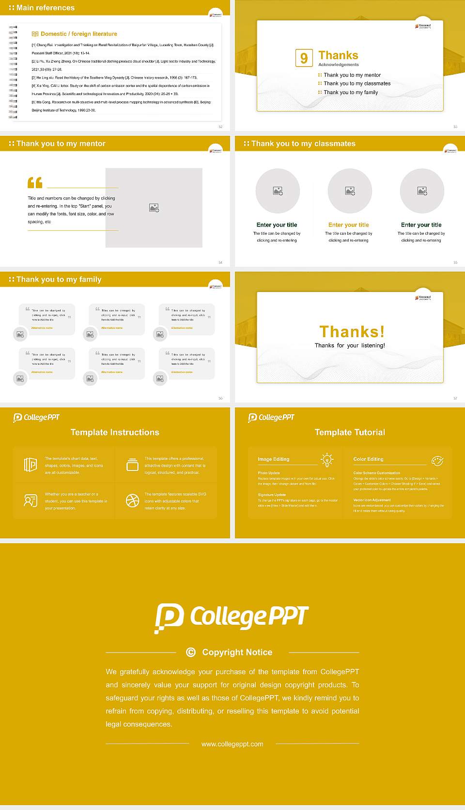 Emmanuel University Graduation Thesis Defense PPT Template16:9 ratio PPT effect preview image7