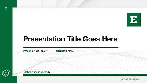 Eastern Michigan University Thesis Proposal/Graduation Defense PPT Template