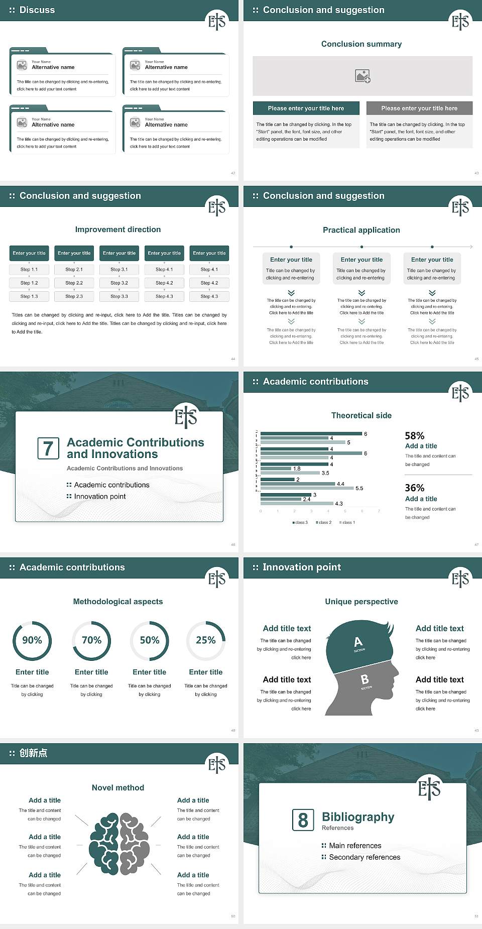 Ecumenical Theological Seminary Graduation Thesis Defense PPT Template4:3 ratio PPT effect preview image6