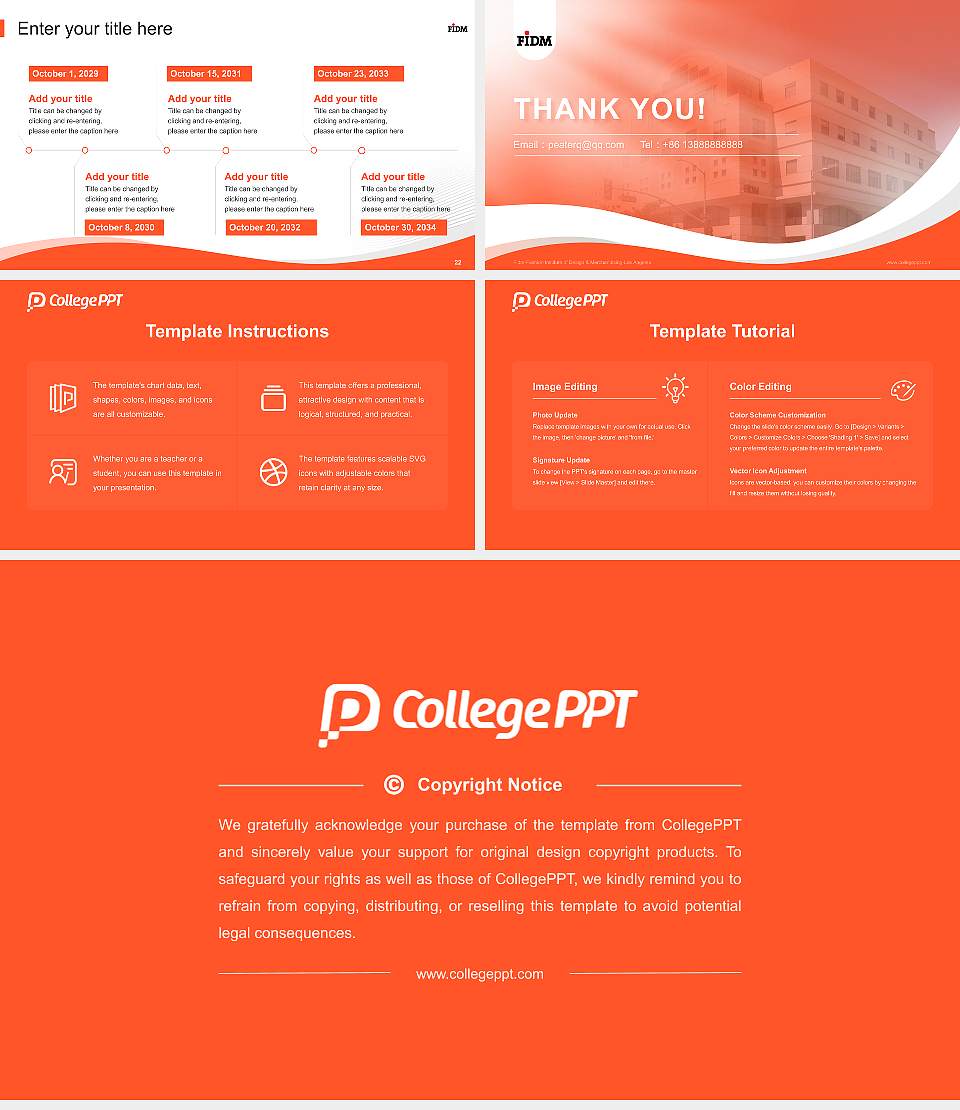 Fidm-Fashion Institute of Design & Merchandising-Los Angeles Lecture Sharing and Networking Event PPT Template16:9 ratio PPT effect preview image4