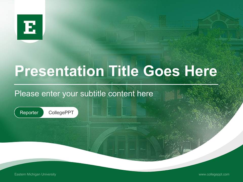 Eastern Michigan University Lecture Sharing and Networking Event PPT Template4:3 ratio PPT effect preview image4