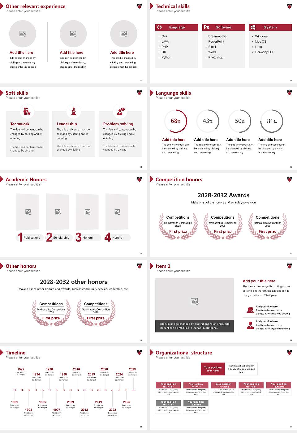 Edgewood College Resume PPT Template16:9 ratio PPT effect preview image3
