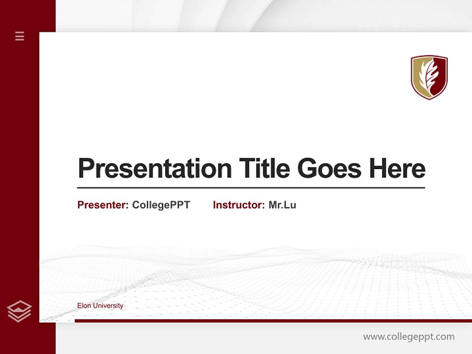 Elon University Thesis Proposal/Graduation Defense PPT Template4:3 ratio PPT effect preview image5