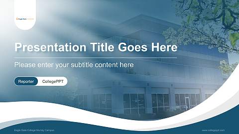 Eagle Gate College Murray Campus Lecture Sharing and Networking Event PPT Template
