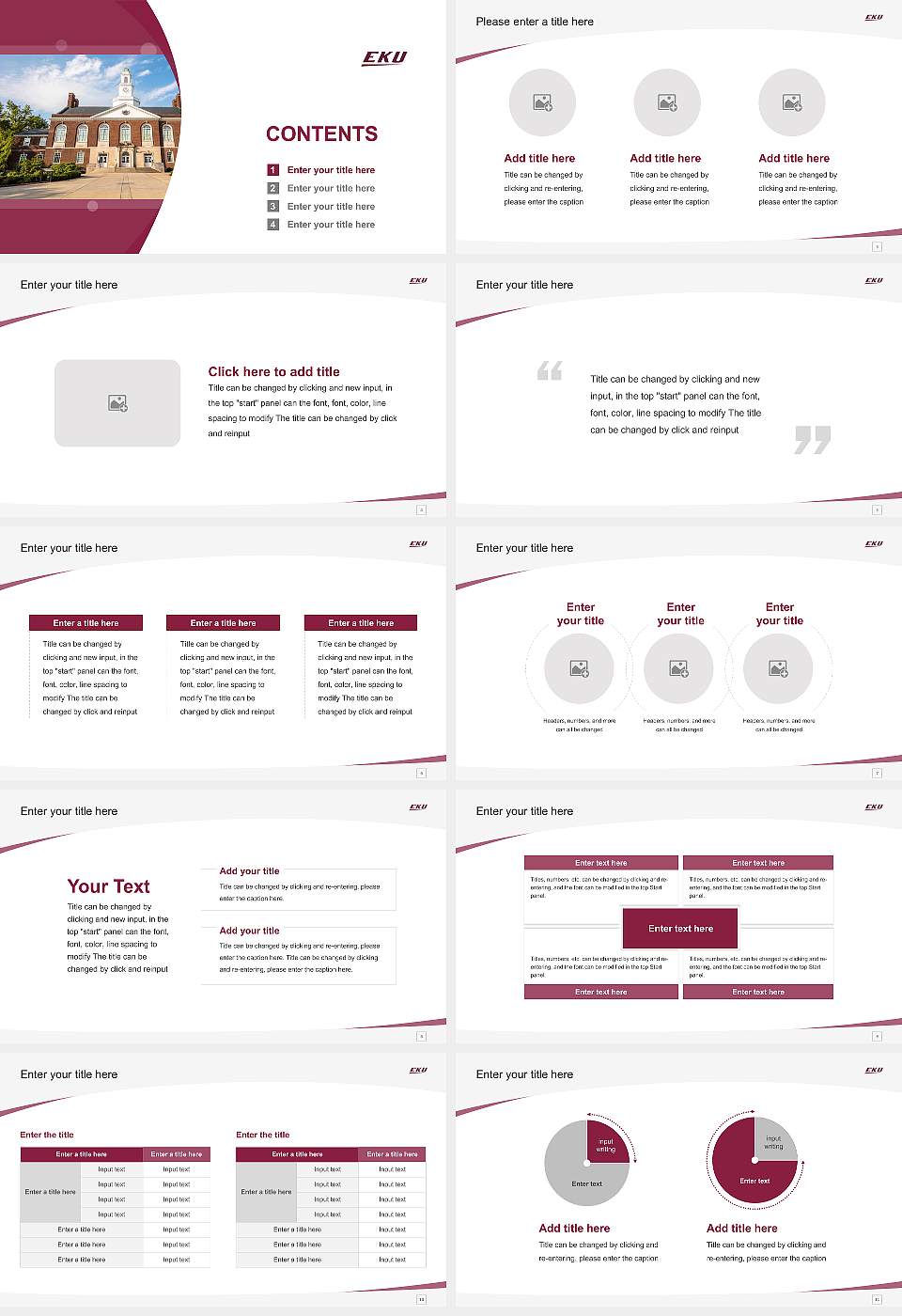 Eastern Kentucky University Course/Courseware Creation PPT Template16:9 ratio PPT effect preview image2