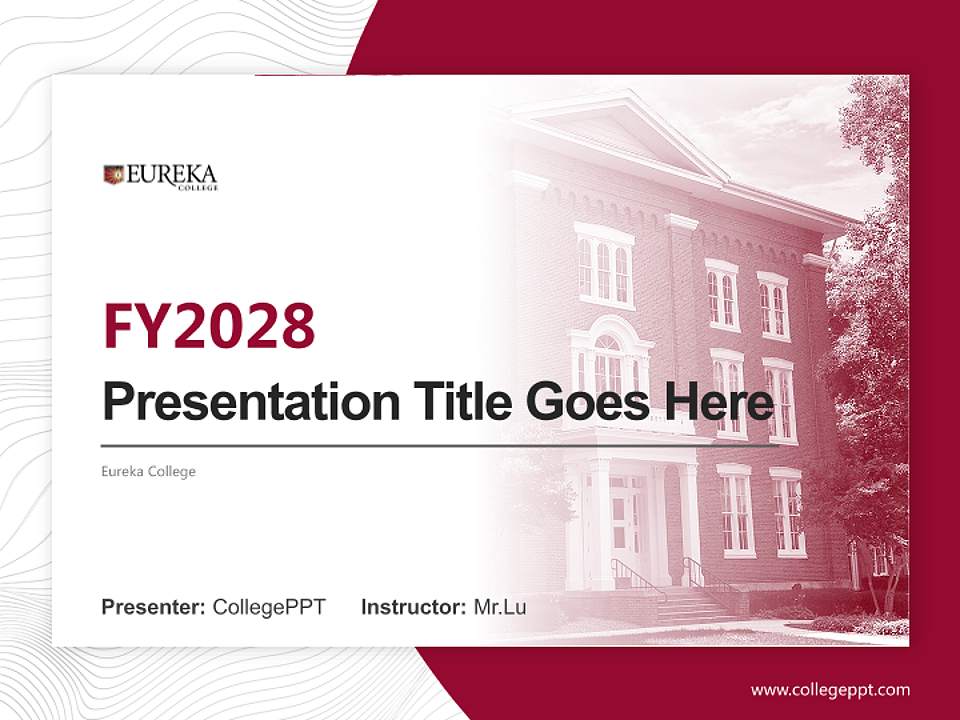 Eureka College Academic Presentation/Research Findings Report PPT Template4:3 ratio PPT effect preview image5