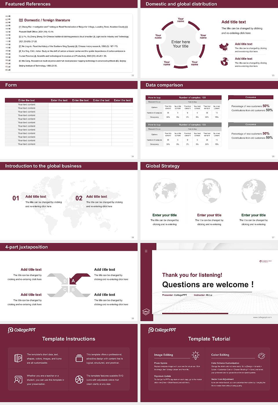 Fairmont State University Thesis Proposal/Graduation Defense PPT Template16:9 ratio PPT effect preview image4