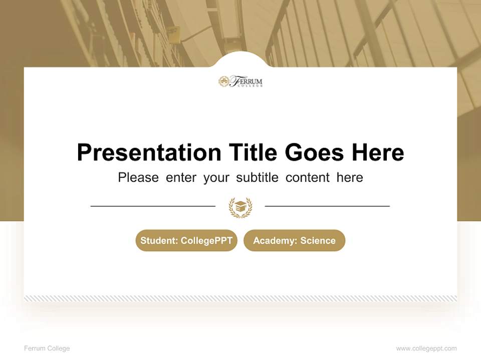 Ferrum College National Scholarship Defense PPT Template4:3 ratio PPT effect preview image4