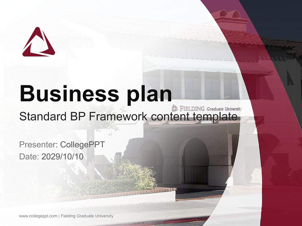 Fielding Graduate University Competition/Entrepreneurship Contest PPT Template4:3 ratio PPT effect preview image9