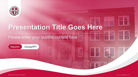 Eastern Nazarene College Lecture Sharing and Networking Event PPT Template