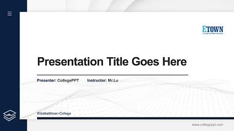 Elizabethtown College Thesis Proposal/Graduation Defense PPT Template