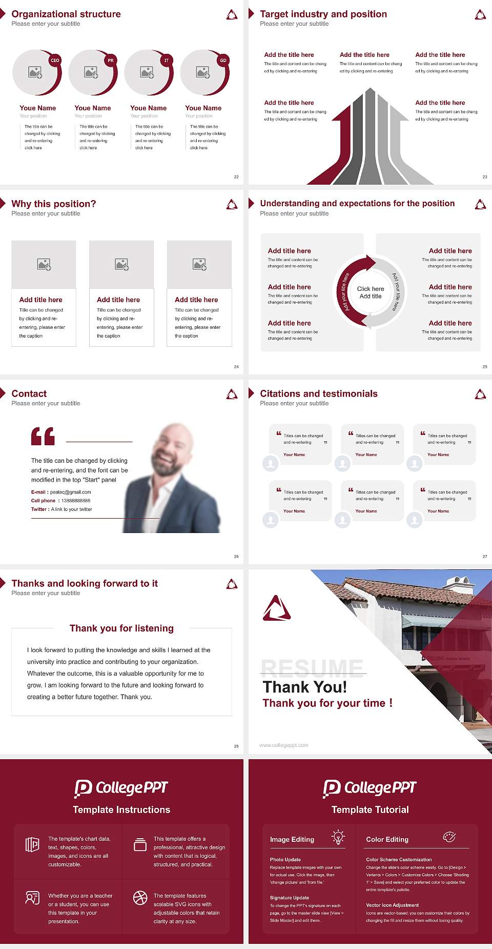 Fielding Graduate University Resume PPT Template4:3 ratio PPT effect preview image4