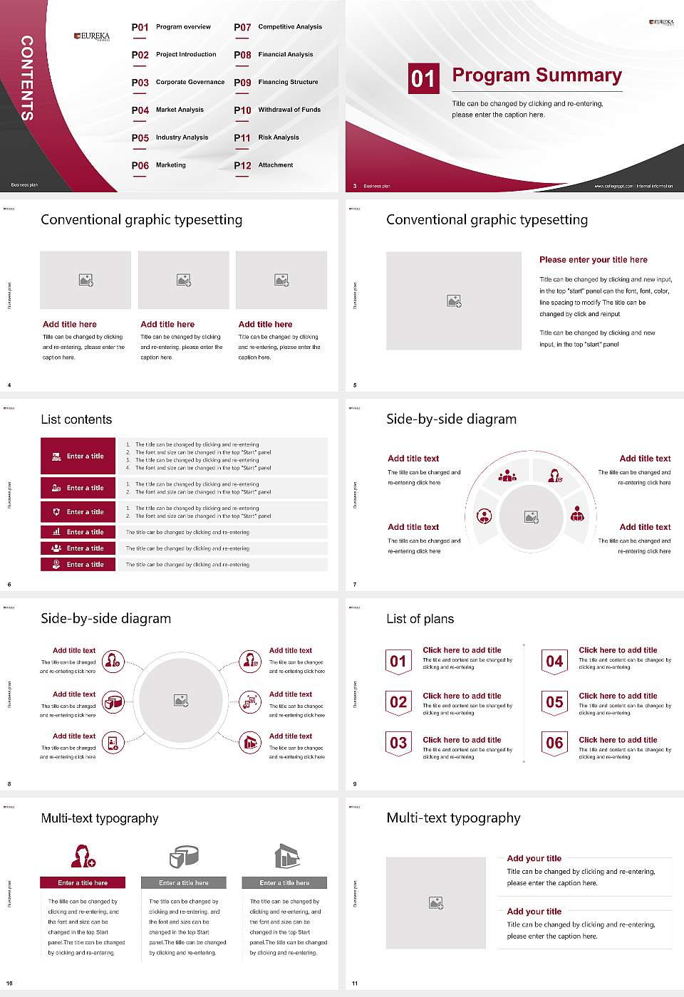 Eureka College Competition/Entrepreneurship Contest PPT Template16:9 ratio PPT effect preview image2