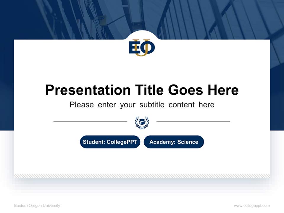 Eastern Oregon University National Scholarship Defense PPT Template4:3 ratio PPT effect preview image4