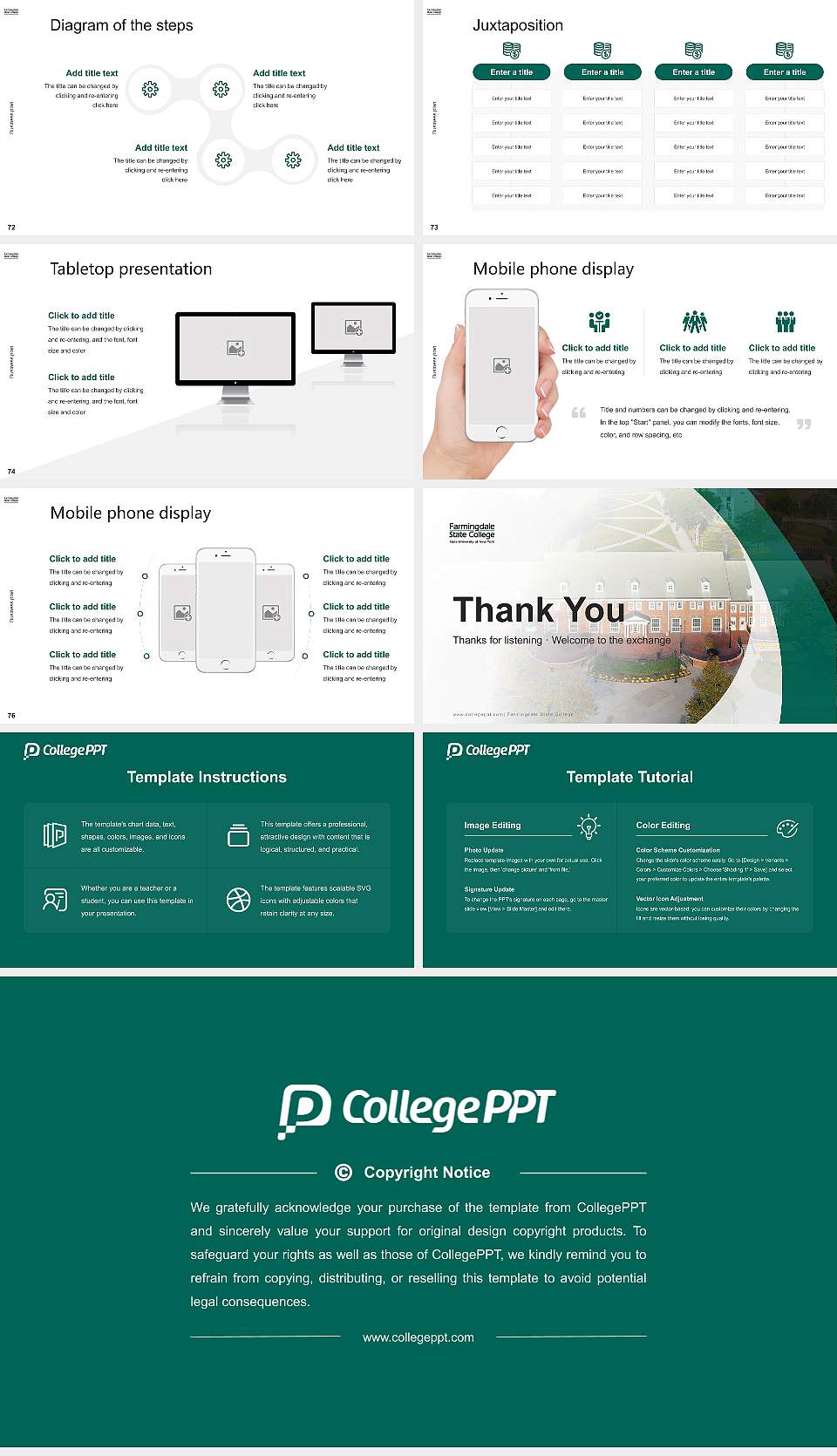 Farmingdale State College Competition/Entrepreneurship Contest PPT Template16:9 ratio PPT effect preview image9