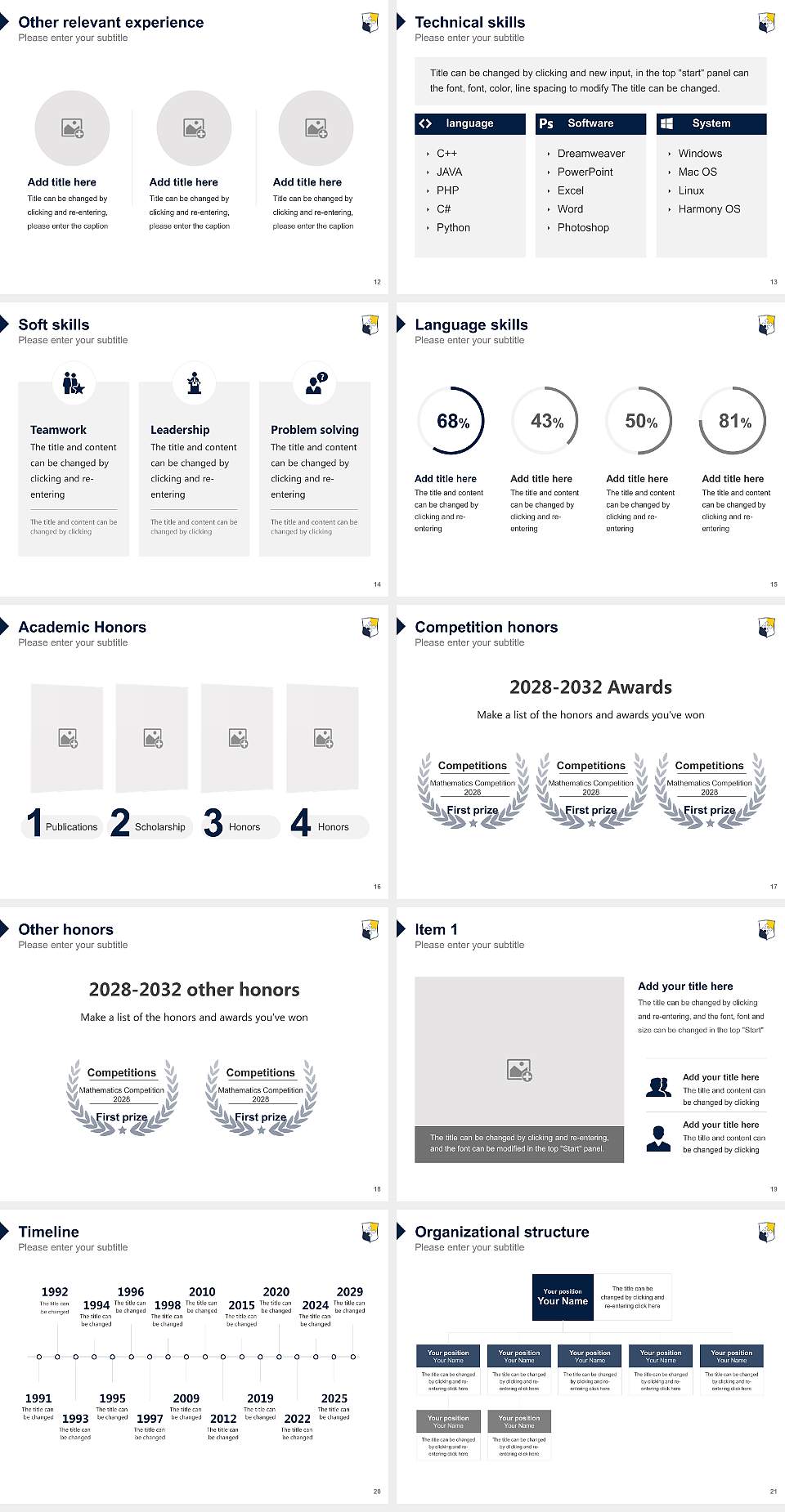 Ecclesia College Resume PPT Template4:3 ratio PPT effect preview image3