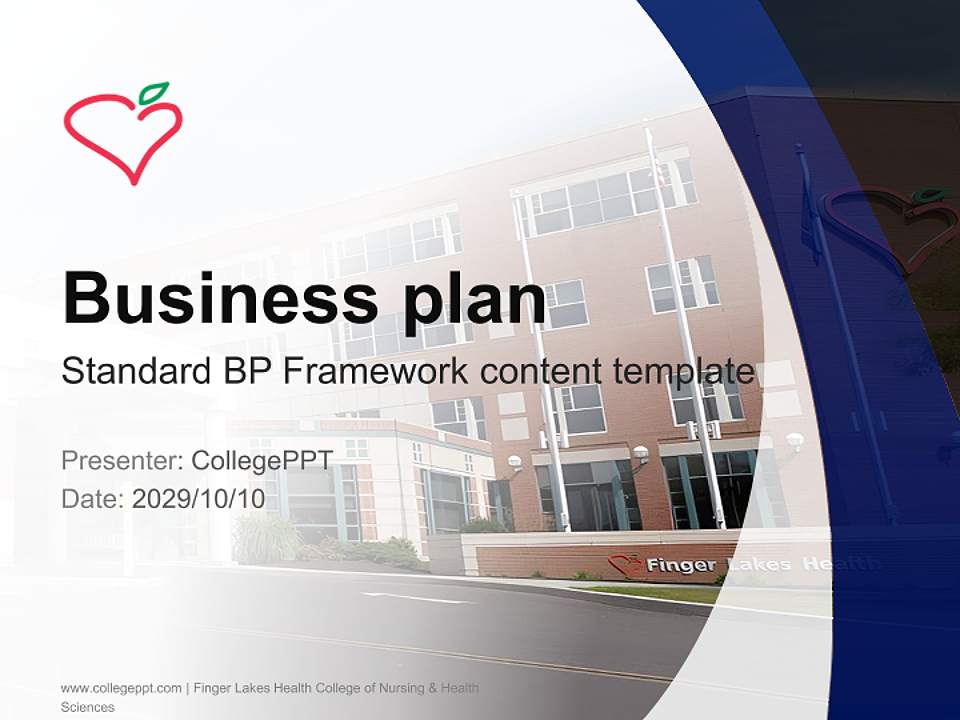 Finger Lakes Health College of Nursing & Health Sciences Competition/Entrepreneurship Contest PPT Template4:3 ratio PPT effect preview image9