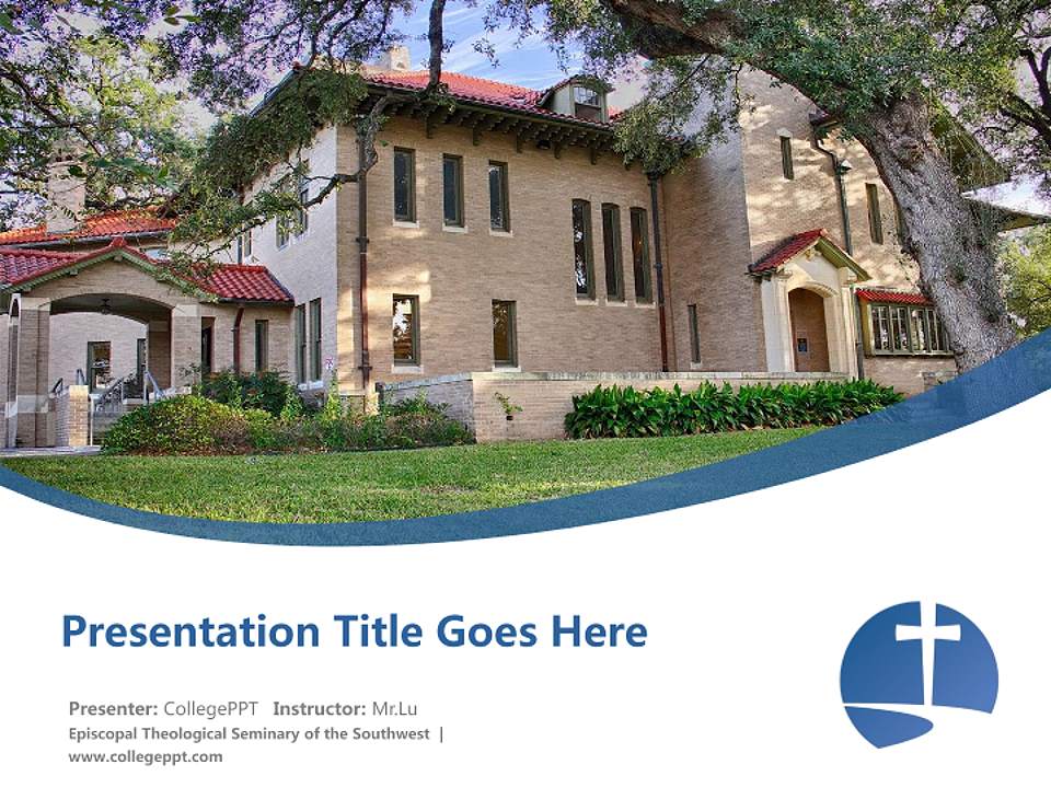 Episcopal Theological Seminary of the Southwest Course/Courseware Creation PPT Template4:3 ratio PPT effect preview image5