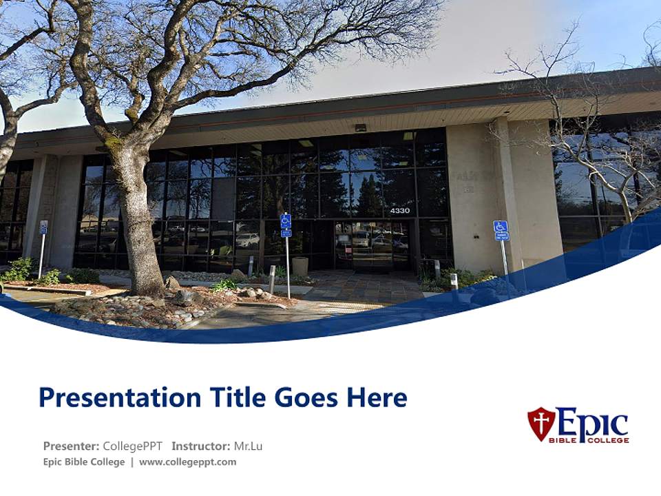 Epic Bible College Course/Courseware Creation PPT Template4:3 ratio PPT effect preview image5