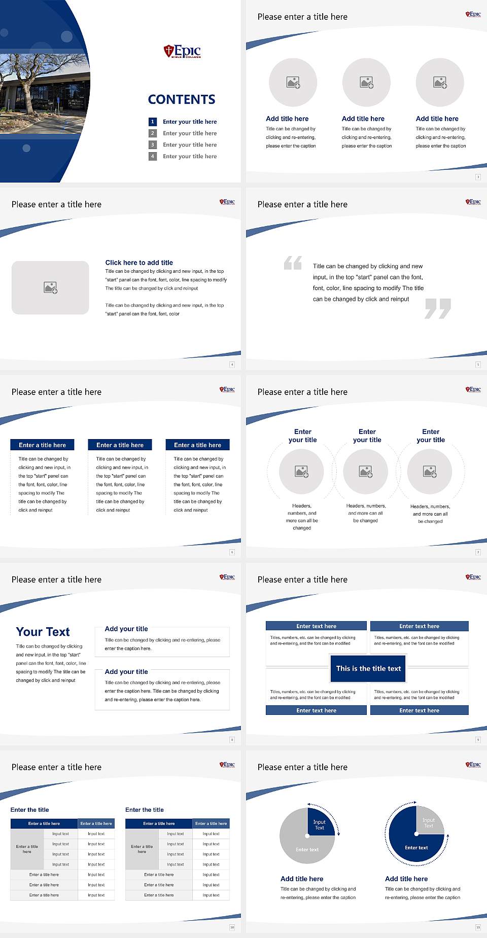 Epic Bible College Course/Courseware Creation PPT Template4:3 ratio PPT effect preview image2