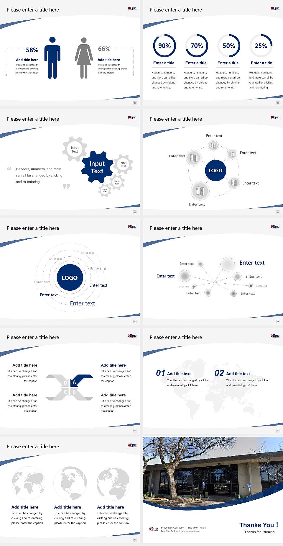 Epic Bible College Course/Courseware Creation PPT Template4:3 ratio PPT effect preview image4