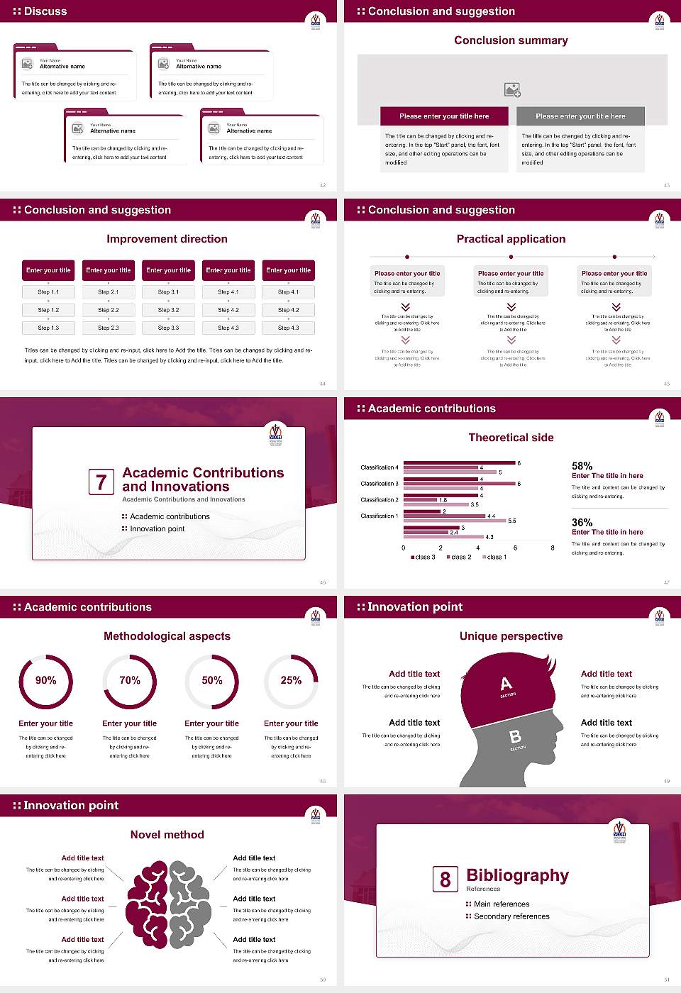 VCOM-Carolinas Campus Graduation Thesis Defense PPT Template16:9 ratio PPT effect preview image6