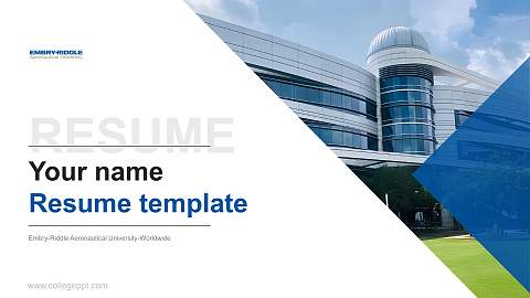 Embry-Riddle Aeronautical University-Worldwide Resume PPT Template