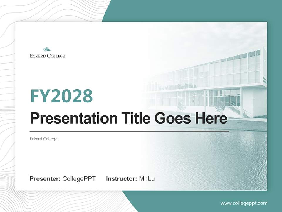 Eckerd College Academic Presentation/Research Findings Report PPT Template4:3 ratio PPT effect preview image5