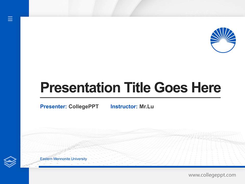 Eastern Mennonite University Thesis Proposal/Graduation Defense PPT Template4:3 ratio PPT effect preview image5