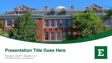 Eastern Michigan University Course/Courseware Creation PPT Template