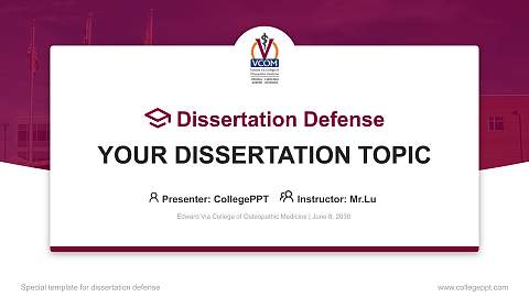 Edward Via College of Osteopathic Medicine Graduation Thesis Defense PPT Template