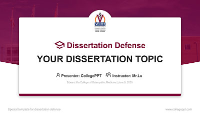 Edward Via College of Osteopathic Medicine Graduation Thesis Defense PPT Template
