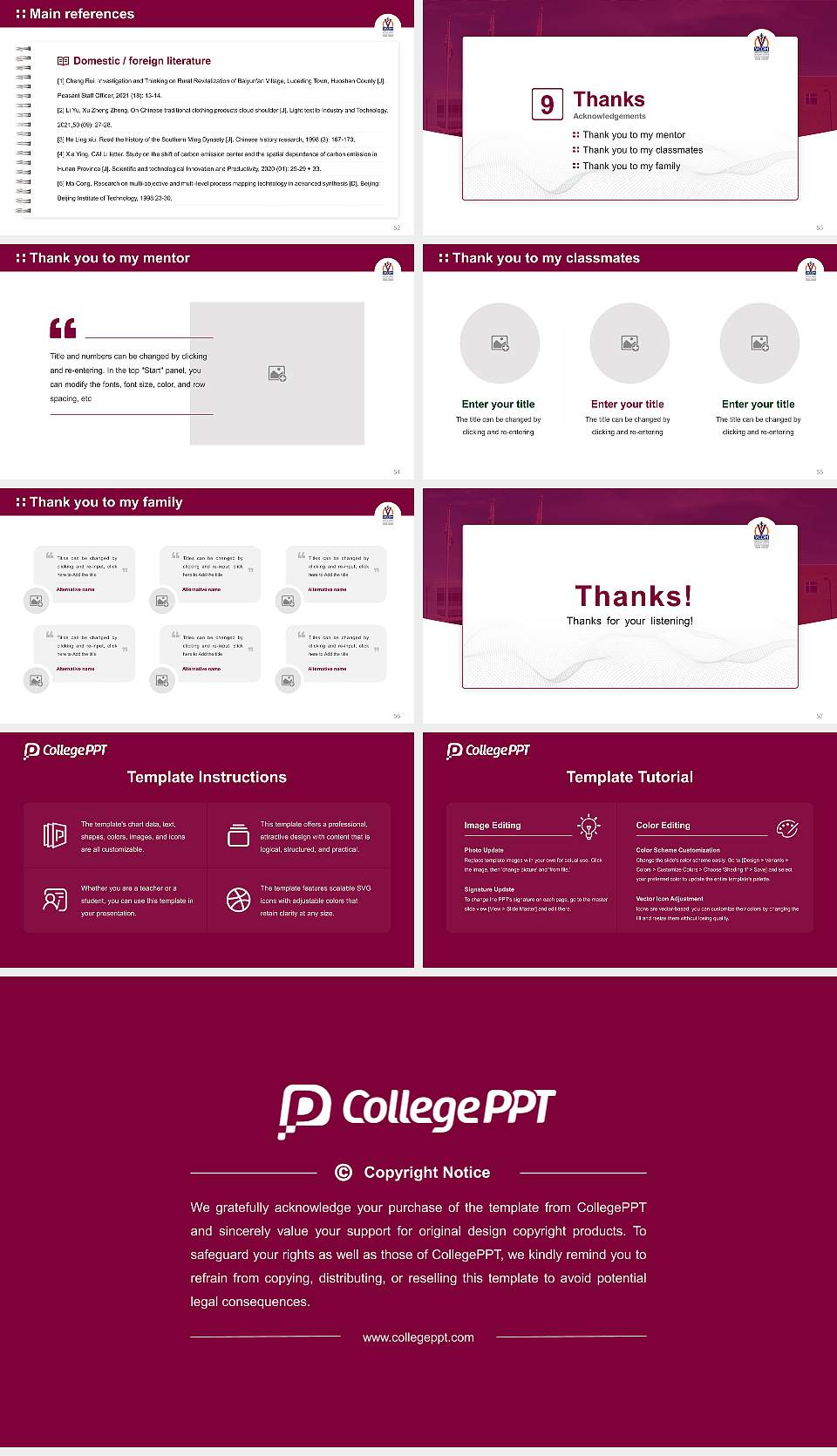 Edward Via College of Osteopathic Medicine Graduation Thesis Defense PPT Template16:9 ratio PPT effect preview image7
