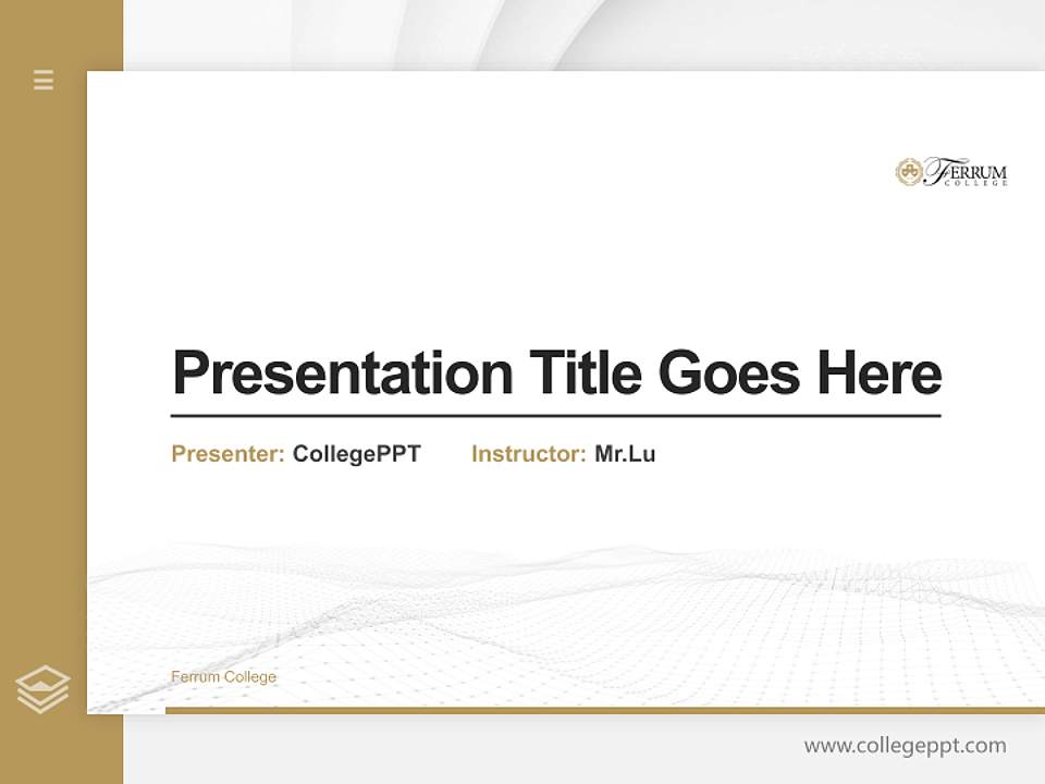 Ferrum College Thesis Proposal/Graduation Defense PPT Template4:3 ratio PPT effect preview image5