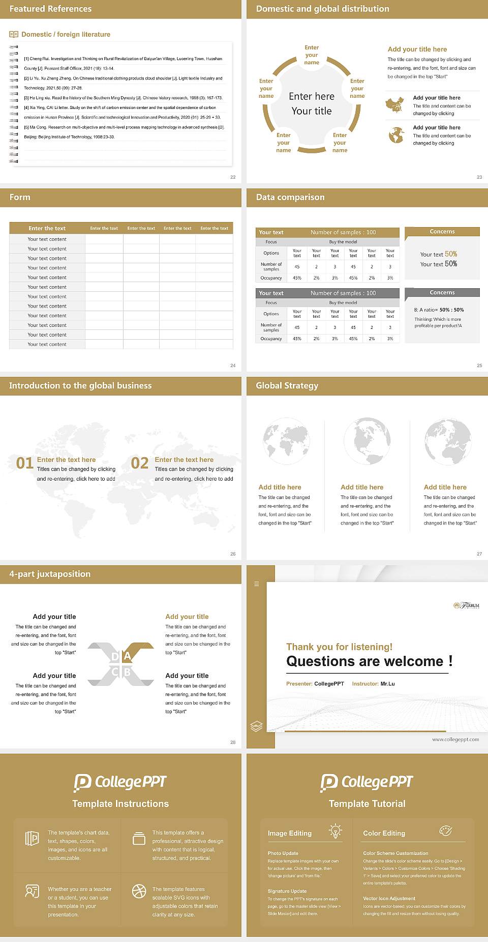 Ferrum College Thesis Proposal/Graduation Defense PPT Template4:3 ratio PPT effect preview image4