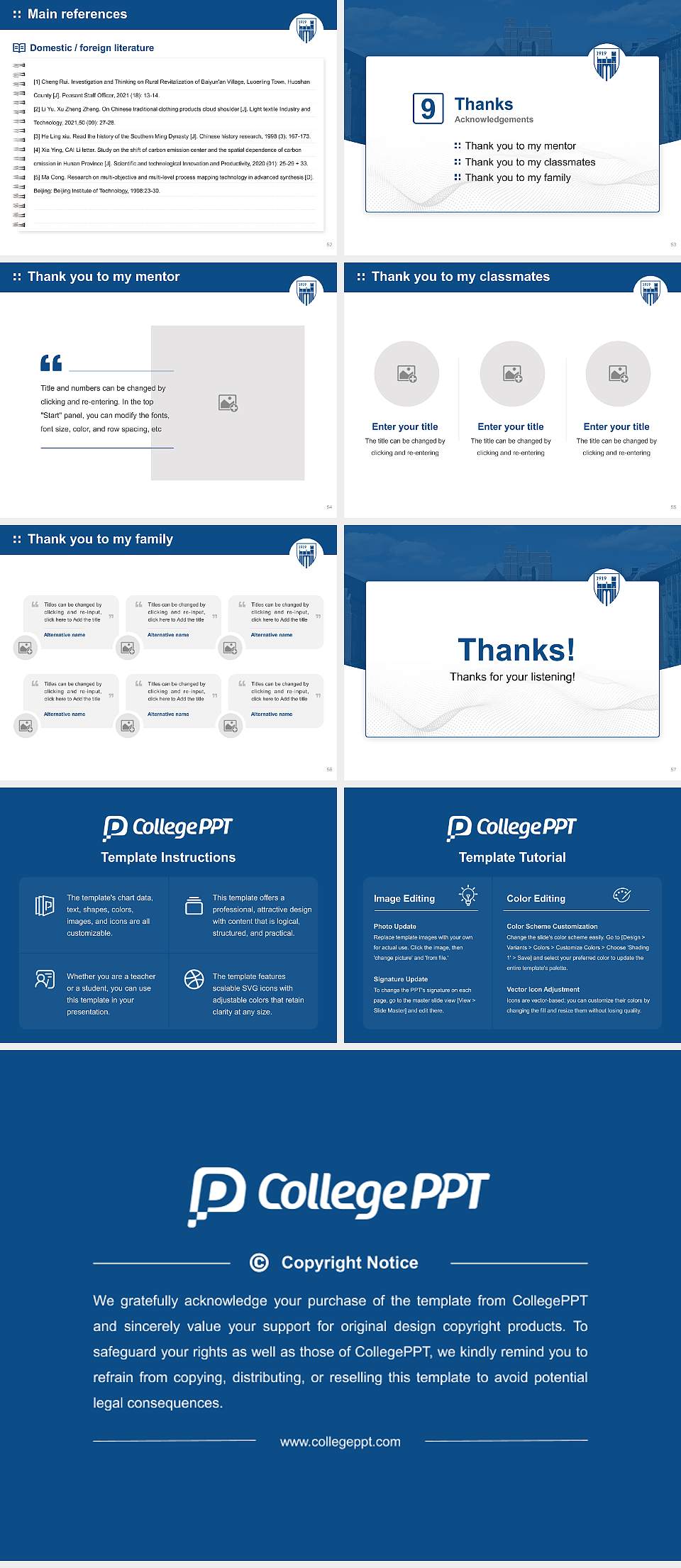 Emmanuel College Graduation Thesis Defense PPT Template4:3 ratio PPT effect preview image7