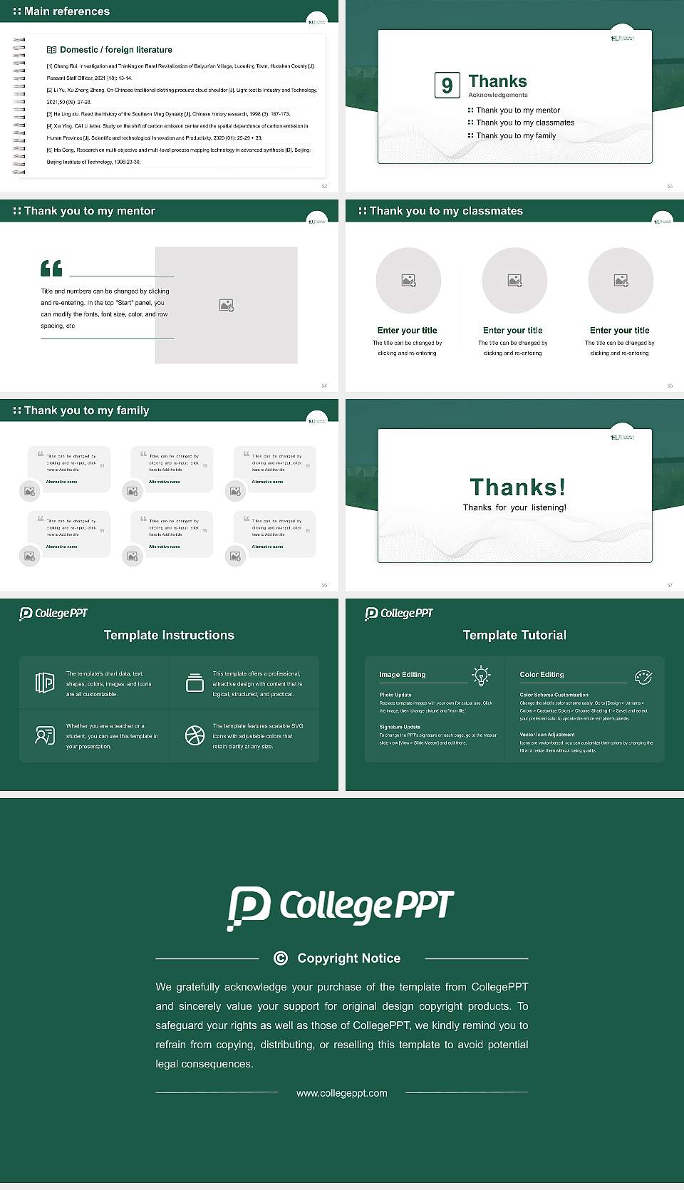 Everglades University Graduation Thesis Defense PPT Template16:9 ratio PPT effect preview image7
