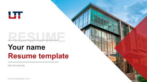 Utah Tech University Resume PPT Template