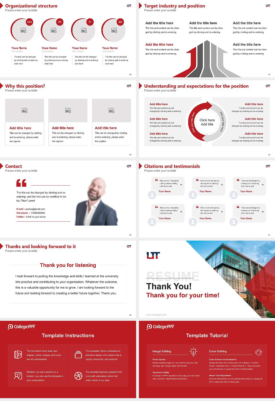 Utah Tech University Resume PPT Template16:9 ratio PPT effect preview image4