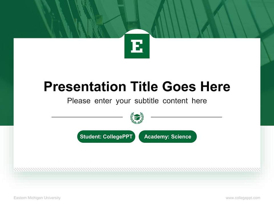 Eastern Michigan University National Scholarship Defense PPT Template4:3 ratio PPT effect preview image4