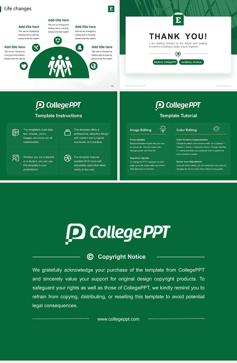 Eastern Michigan University National Scholarship Defense PPT Template4:3 ratio PPT effect preview image4