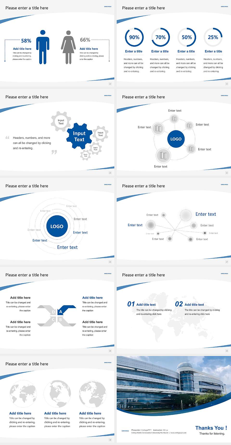 Embry-Riddle Aeronautical University-Worldwide Course/Courseware Creation PPT Template4:3 ratio PPT effect preview image4