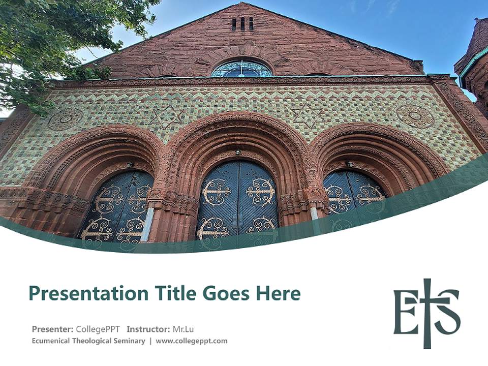 Ecumenical Theological Seminary Course/Courseware Creation PPT Template4:3 ratio PPT effect preview image5