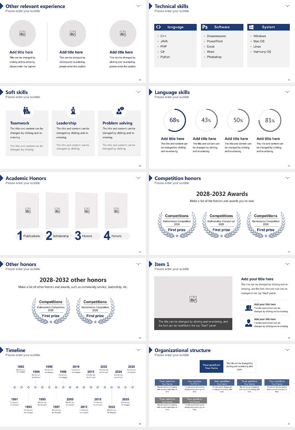 Emory & Henry College Resume PPT Template16:9 ratio PPT effect preview image3